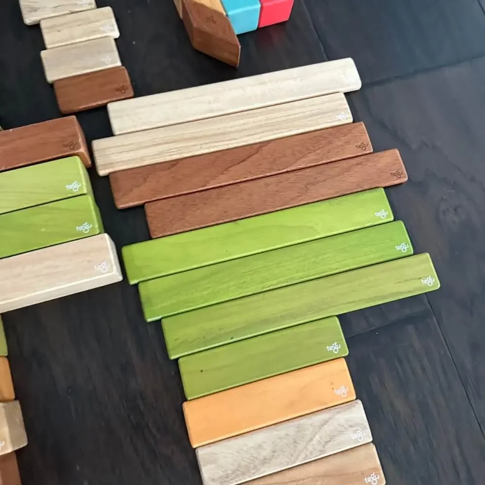 52 Piece Set Magnetic Wooden Blocks Tegu Classics